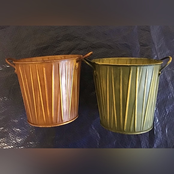 HOME & Garden 10 small metal buckets DYI projects planters garden party plants - Picture 4 of 5